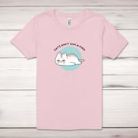 Cats Don’t Give A Fuck Adult T-Shirt – Pastel Pink, XS