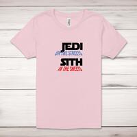 Jedi On the Streets Adult T-Shirt – Pastel Pink, Medium