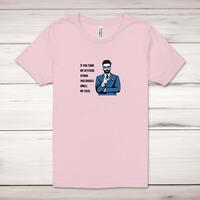 Attitude Stinks Smell My Cock Adult T-Shirt – Pastel Pink, Large