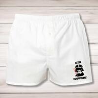Sith Happens Men’s Boxers – White, Large