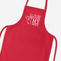 Losing My Shit Apron – Red, One
