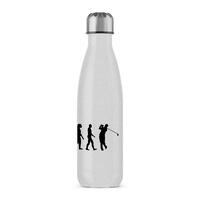 Evolution Of A Golfer Water Bottle – Silver Glitter, One