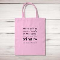 There Are 10 Types Of People In The World Tote Bag – Pastel Pink, One
