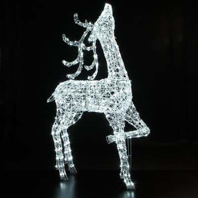 Noma Christmas Spun Acrylic 2M Blenheim Stag with 400 LEDS