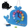 Image of Jumini Wooden Whale Clock and Blackboard