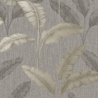 Image of Amara Palm Wallpaper Pewter / Gold The Design Library 283487