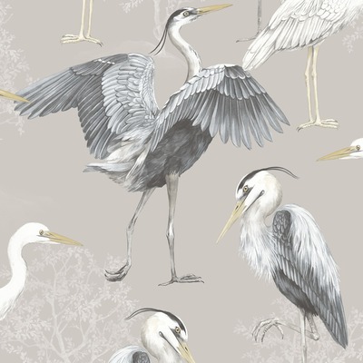 Dimension Heron Wallpaper Greige The Design Library 283937