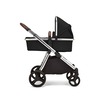 Image of Ickle Bubba Eclipse i-Size Travel System (Frame: Chrome, Fabric Colour: Jet Black, Handle Bars: Tan)