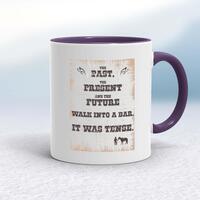 The Past, The Present & The Future Mug – White/Purple, 10oz