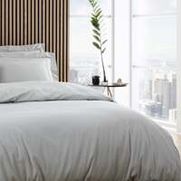 60/40 Cotton Tencel Grey Extra Large Single Duvet Cover Set
