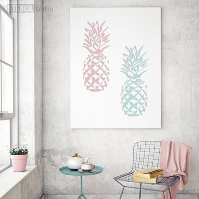 Pineapple Stencil - XL - A x B  29.9 x 73.6cm (11.8 x 29 inches)