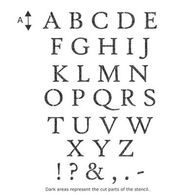 Alphabet Stencil (Upper Case) - XS - A 1.6cm (0.6 inches)