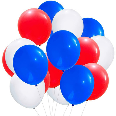 48 x King’s Coronation Red White Blue Union Jack Balloons
