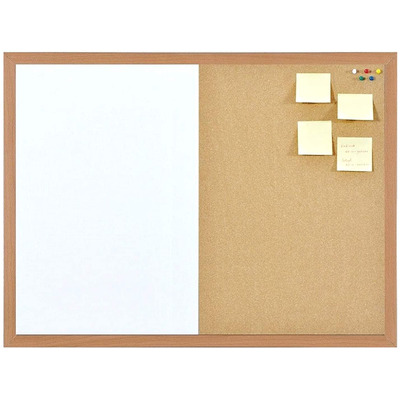 60cm x 40cm Combination Whiteboard Cork Notice Board
