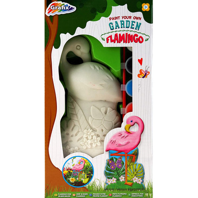 Paint Your Own Garden Flamingo Ornament Set