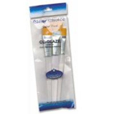 Clear Choice Artist Taklon Paint Brush Set 3 Large Brushes Cl-glaze