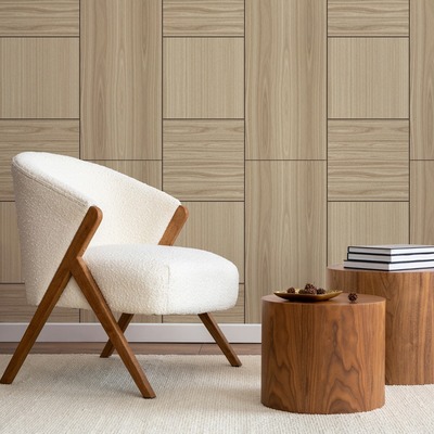 Rivington Wood Panel Wallpaper Pale Oak Belgravia 2511
