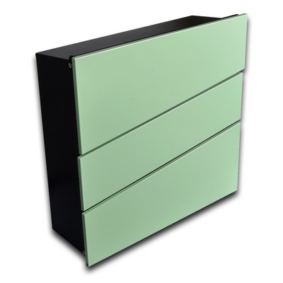 The Statement M - Chartwell Green Steel Letterbox - Non Personalised