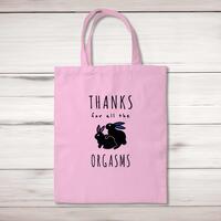 Thanks For All The Orgasms Tote Bag – Pastel Pink, One