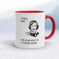 Thanks Mum Mug – White/Red, 10oz