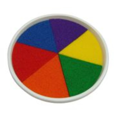 Large 15cm Circular Rainbow Ink Pad