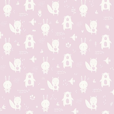 My Kingdom Little Critters Pink Wallpaper Muriva L91303