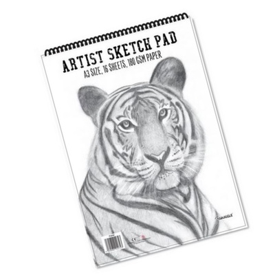 Premium A4 Spiral Bound Artist Blank Sketch Book Pad - TIGER - ONE