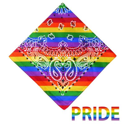 Unisex Adult Rainbow Gay Pride Bandana Neck Scarf - 6