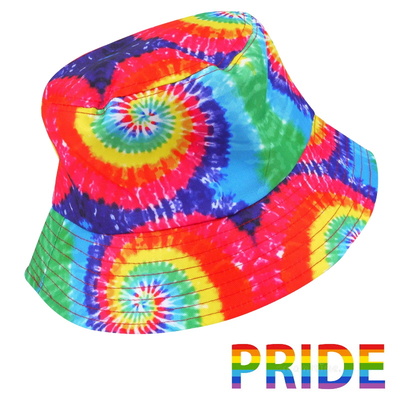 Unisex Adult Rainbow Gay Pride Tie Dye Bucket Hat