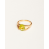 Elgin statement ring with peridot - gold vermeil - J at Carousel Jewels