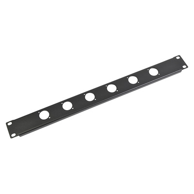 1U XLR Socket Panel D Type -  6 XLR Sockets