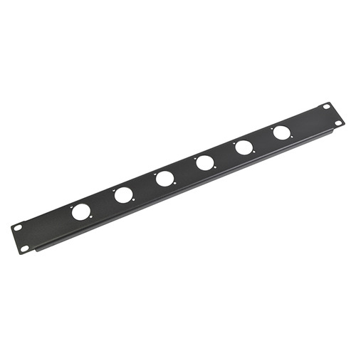 1U XLR Socket Panel D Type -  6 XLR Sockets