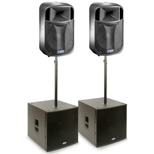 FBT J Series J12A & Subline 118SA Active Speaker Package 3200W Black/White Includes Poles & Covers