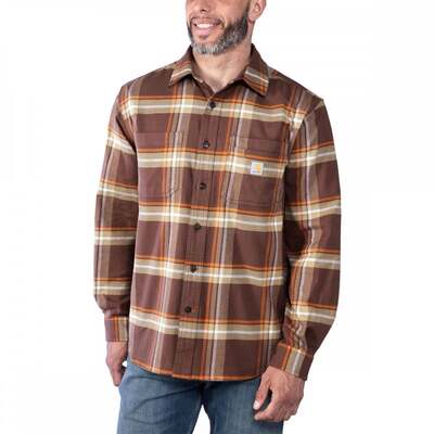 Carhartt Fleece lined plaid shirt jacket