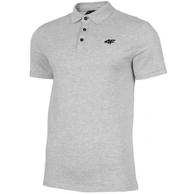 4F Mens Cotton T-shirt - Cool Light Gray Melange