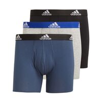 Image of Adidas Mens Logo Briefs 3Pac Boxer Shorts - Colorful