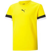 Image of Puma Junior TeamRise Jersey T-Shirt - Yellow