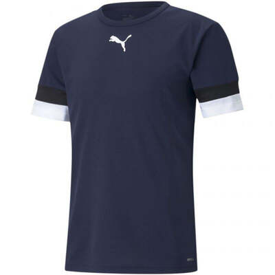 Puma Mens TeamRise Jersey Peacoat T-shirt - Navy Blue