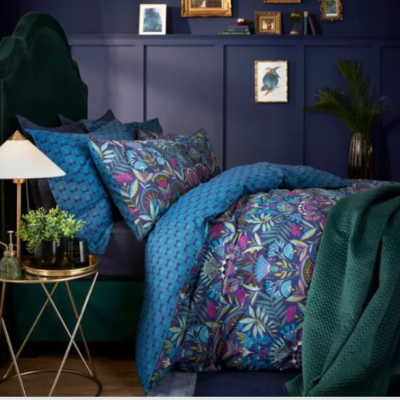 100% Cotton Botanical Blues Large Single Duvet Cover Set – The Big Little Duvet Co.