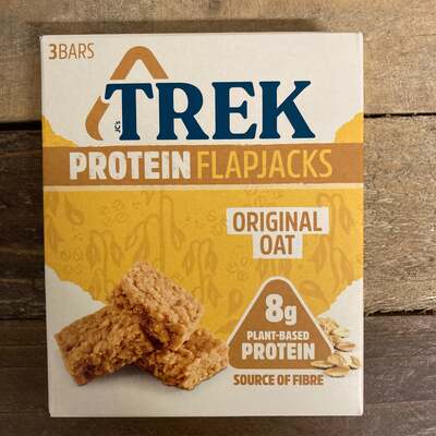 12x TREK Original Oat Protein Flapjacks (4 Packs of 3x40g)