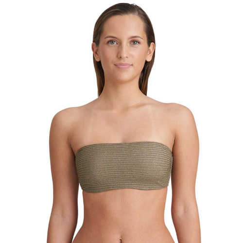 Marie Jo Tinjis Padded Strapless Bikini Top - Golden Olive