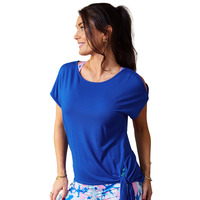 Image of Pour Moi Energy Tie Side Short Sleeve Yoga Top