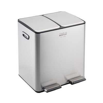 30L Double Compartment Kitchen Bin - 2x 15L