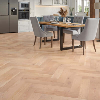 Lusso Capri Silvan Oak Herringbone Engineered Wood Flooring – Lusso