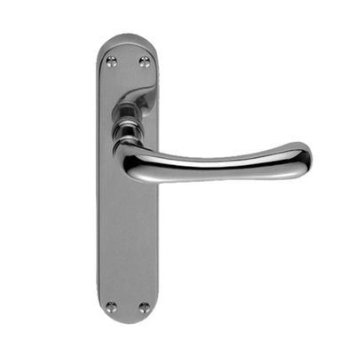 Excel Clara Polished Chrome Door Handles - 390 (sold in pairs) LOCK (WITH KEYHOLE)