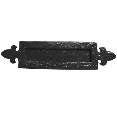 Frelan Hardware Fleur De Lys Letter Plate (350mm x 85mm), Black Antique - JAB13 BLACK ANTIQUE - 350mm x 85mm