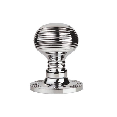 Carlisle Brass Manital Queen Anne Reeded Mortice Door Knobs, Polished Chrome - M1001CP (Sold & Supplied In Pairs) POLISHED CHROME