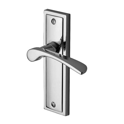 M Marcus Boston Door Handles, Polished Chrome - BOS1010-PC (sold in pairs) LOCK (WITH KEYHOLE)