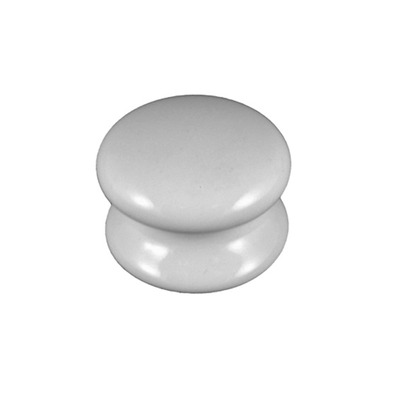 Chatsworth Porcelain Victorian Cupboard Knobs (32mm, 38mm, 50mm OR 54mm), White - BUL-WHI WHITE - 54mm
