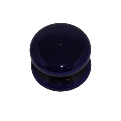 Chatsworth Porcelain Victorian Cupboard Knobs (38mm), Aga Blue - BUL10-BLU  AGA BLUE - 38mm